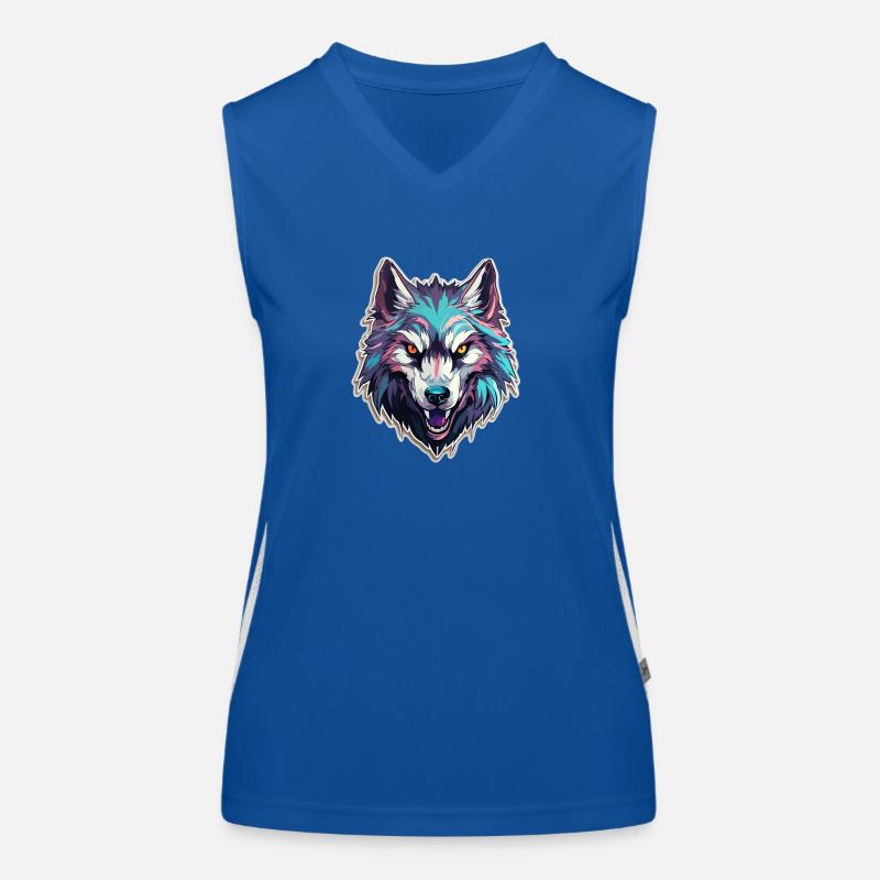 Wolf - Illustration Funktionelles Kontrast-Tank Top für Frauen