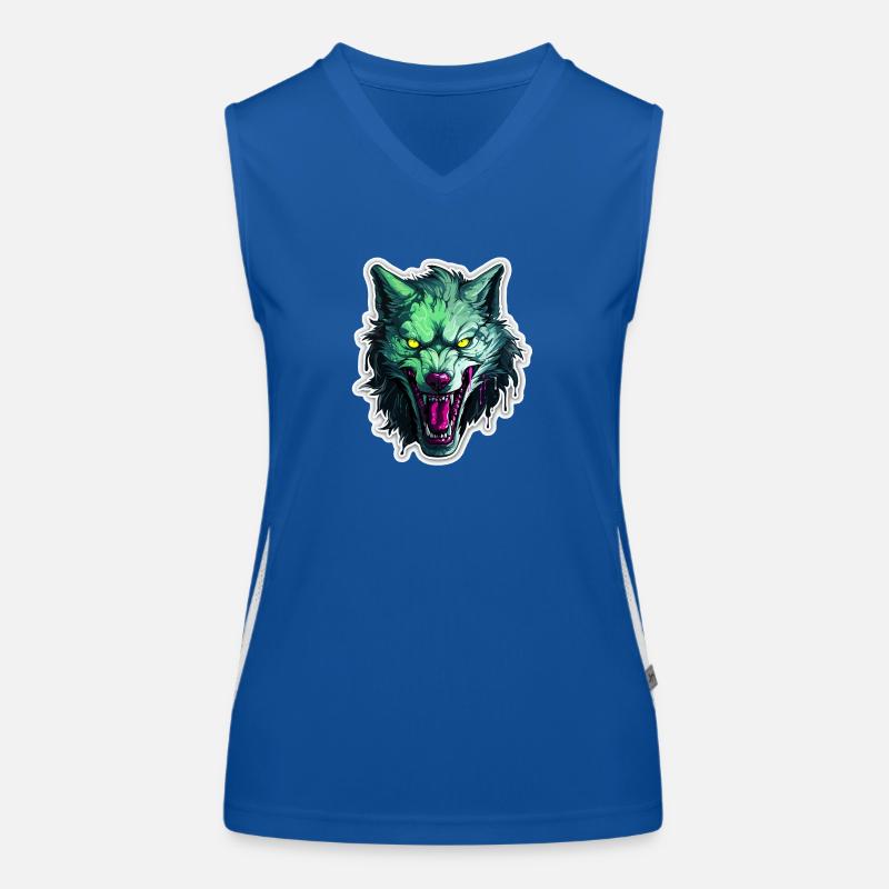 Wolf - Illustration Funktionelles Kontrast-Tank Top für Frauen