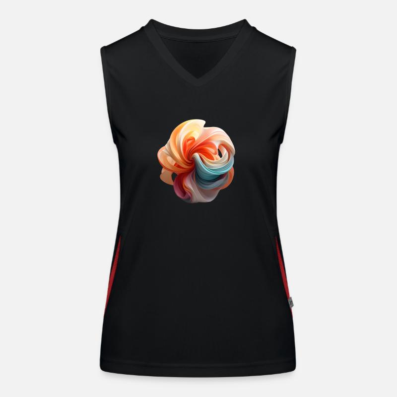 Minimalistic Abstract Art Design Funktionelles Kontrast-Tank Top für Frauen