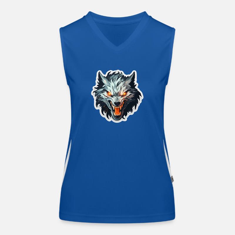 Wolf - Illustration Funktionelles Kontrast-Tank Top für Frauen