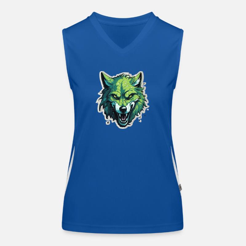 Wolf - Illustration Funktionelles Kontrast-Tank Top für Frauen
