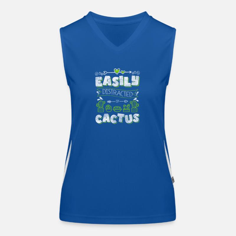 Cacti Prickly Gardener Sting Women's Functional Contrast Tank Top