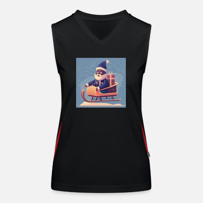 Santa‘s Schlitten Funktionelles Kontrast-Tank Top für Frauen