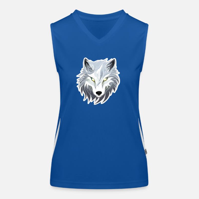 Wolf - Illustration Funktionelles Kontrast-Tank Top für Frauen