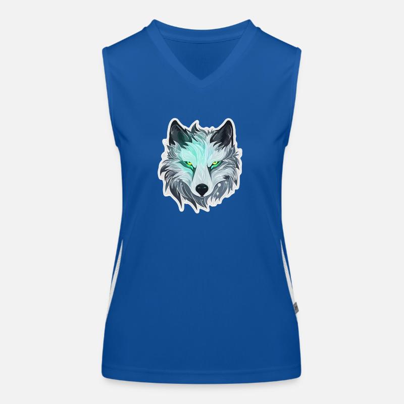 Wolf - Illustration Funktionelles Kontrast-Tank Top für Frauen