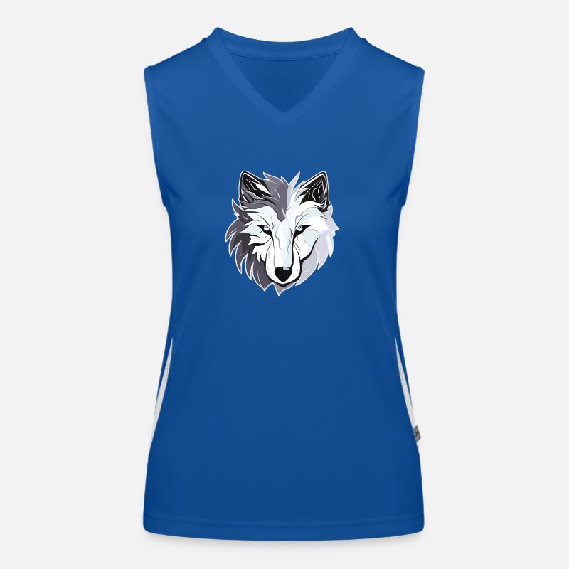 Wolf - Illustration Funktionelles Kontrast-Tank Top für Frauen