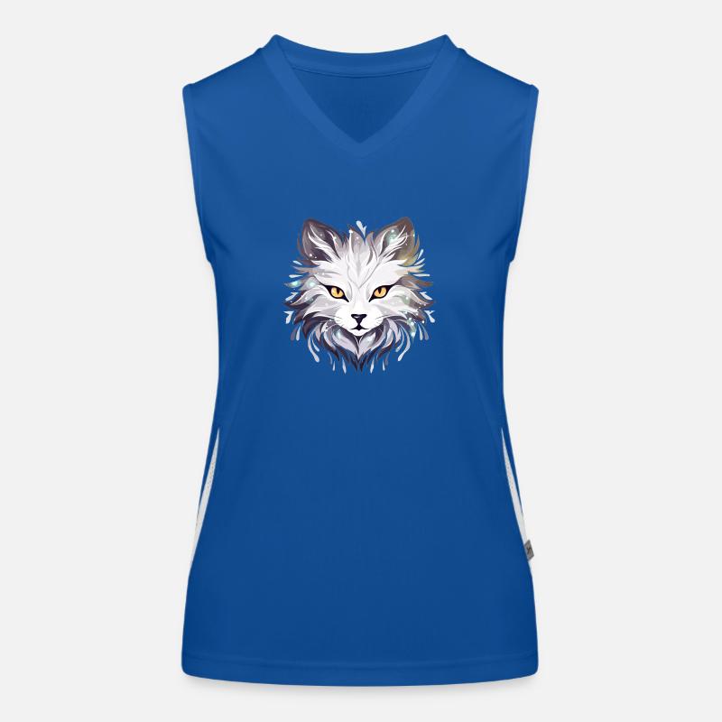 Katze - Illustration Funktionelles Kontrast-Tank Top für Frauen