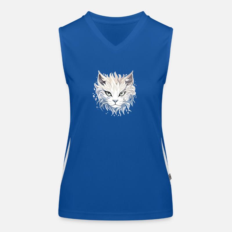Katze - Illustration Funktionelles Kontrast-Tank Top für Frauen