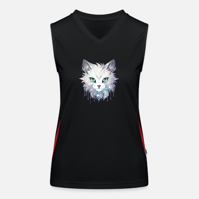 Chat - illustration Débardeur respirant contrasté Femme