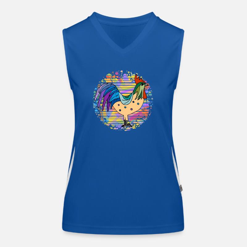 Hahn Funktionelles Kontrast-Tank Top für Frauen