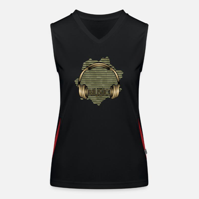 Kopfhörer Funktionelles Kontrast-Tank Top für Frauen