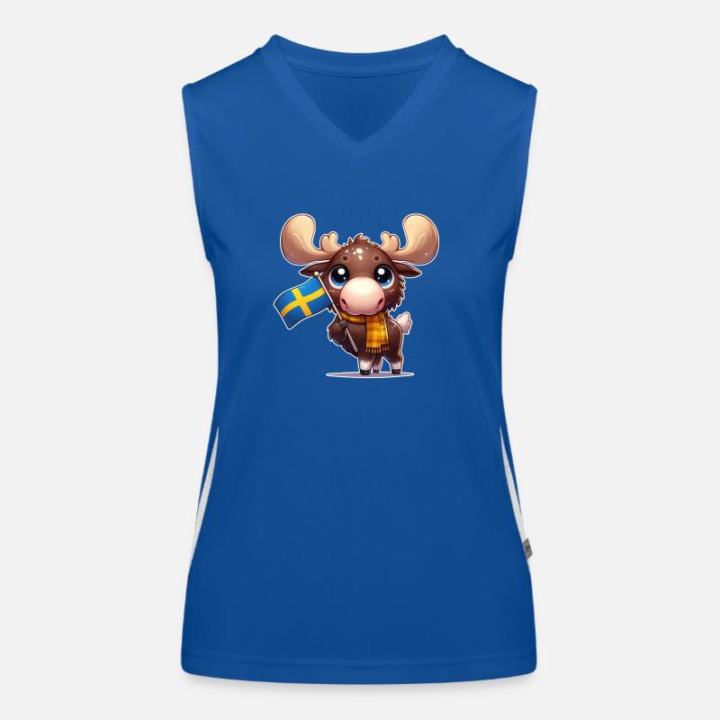 Orignal mignon avec le drapeau de la Suède Débardeur respirant contrasté Femme