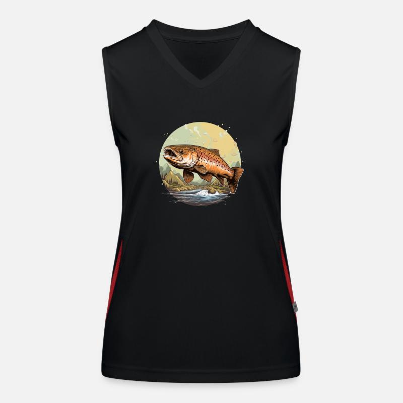 Forelle Funktionelles Kontrast-Tank Top für Frauen