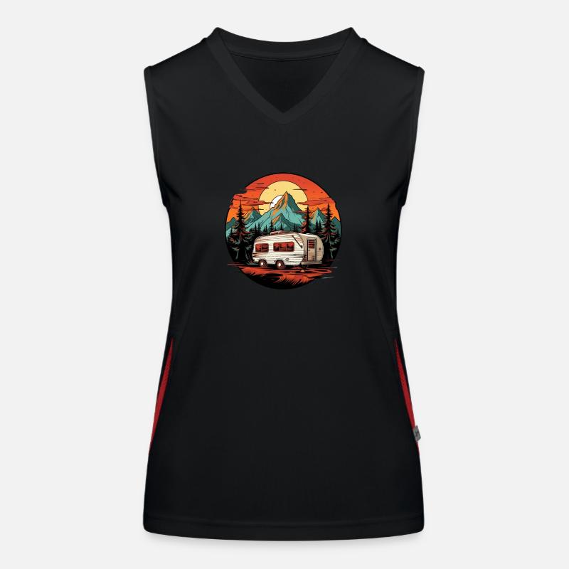Camper Funktionelles Kontrast-Tank Top für Frauen