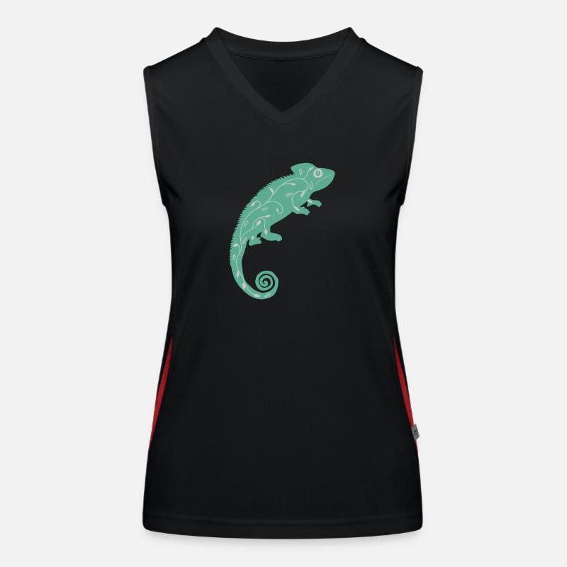 Caméléon vert Débardeur respirant contrasté Femme