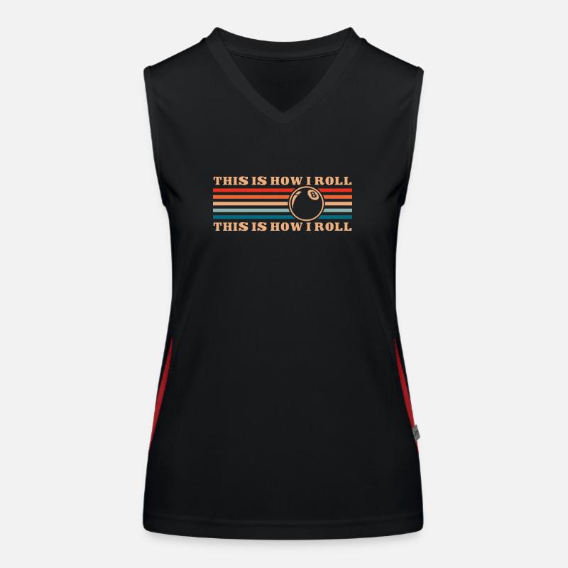 Billiard Pub 8-Ball Women's Functional Contrast Tank Top
