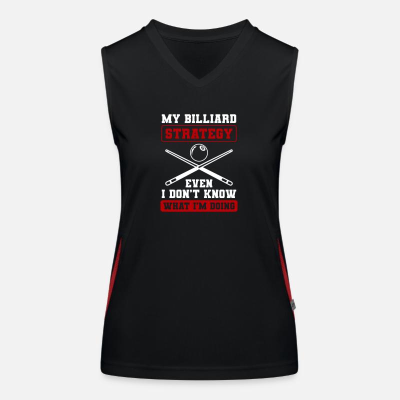 Billiards Training Cue Billiard Balls Women's Functional Contrast Tank Top