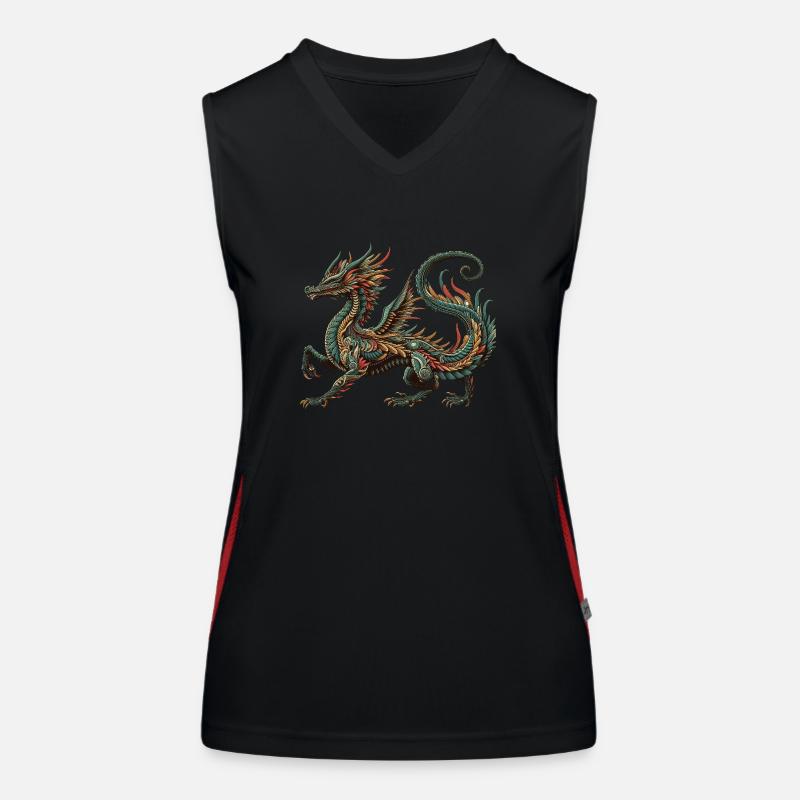 Drache Funktionelles Kontrast-Tank Top für Frauen