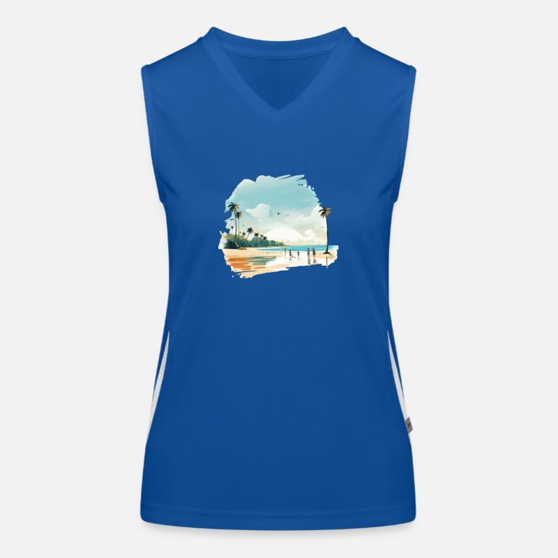 La Plage Paysage Débardeur respirant contrasté Femme
