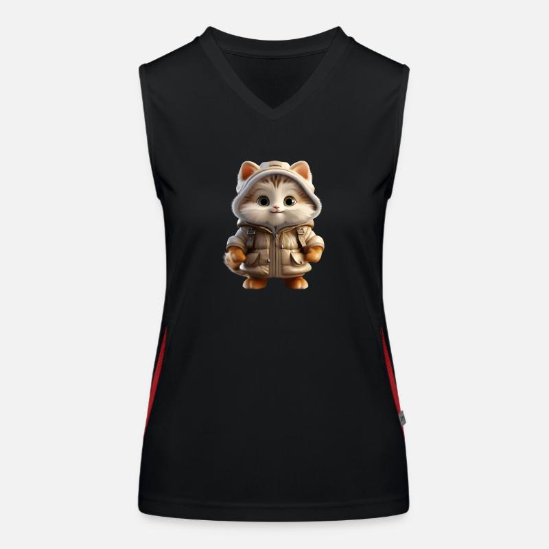 Chat mignon Débardeur respirant contrasté Femme