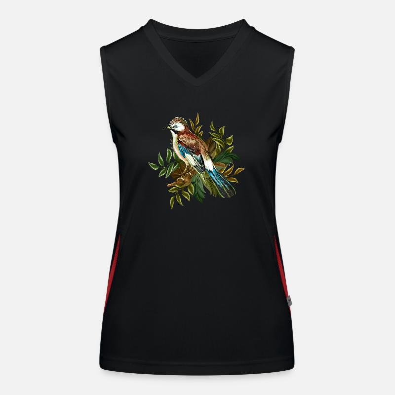 Bunter Vogel Funktionelles Kontrast-Tank Top für Frauen