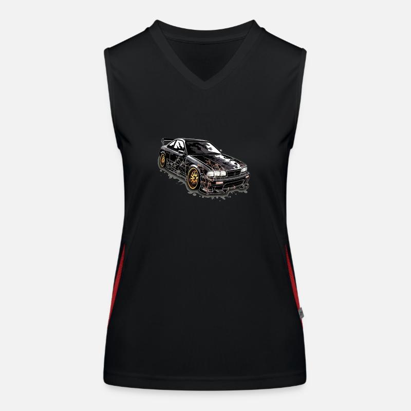 Auto - Illustration Funktionelles Kontrast-Tank Top für Frauen