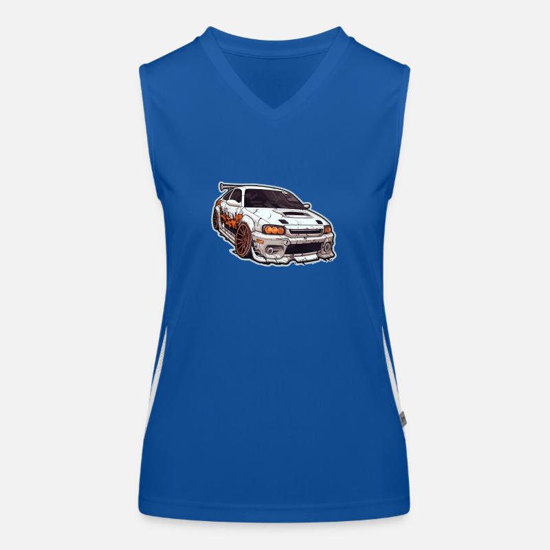 Auto - Illustration Funktionelles Kontrast-Tank Top für Frauen