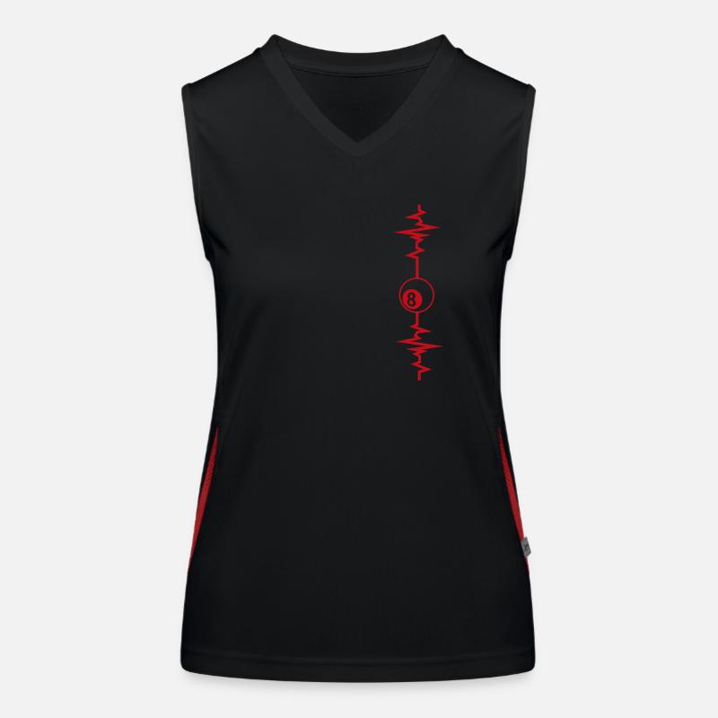Billard Herzschlag Billard Geschenkidee Funktionelles Kontrast-Tank Top für Frauen