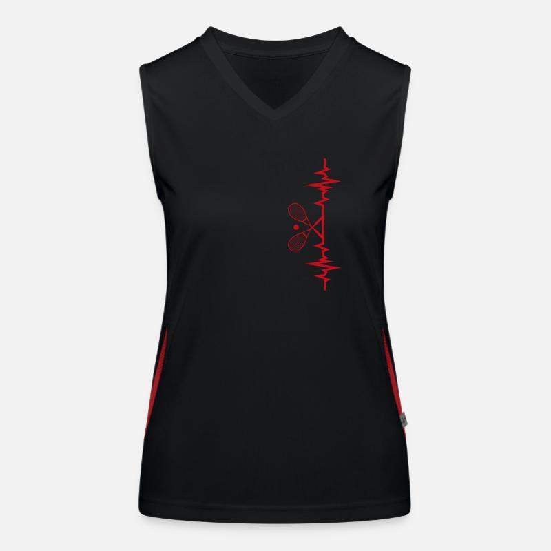 Squash Heartbeat Kürbis Geschenkidee Funktionelles Kontrast-Tank Top für Frauen