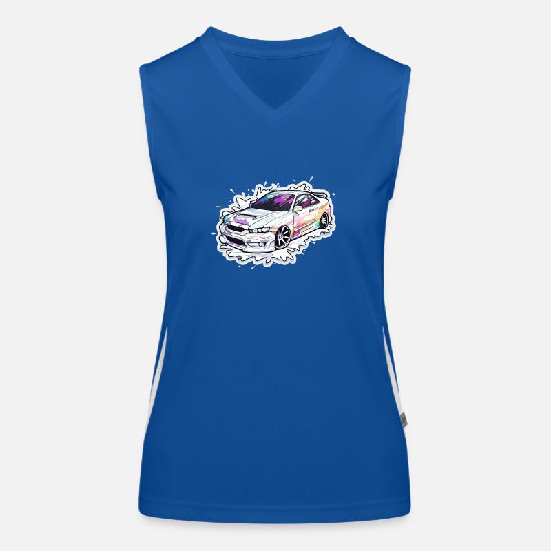 Auto - Illustration Funktionelles Kontrast-Tank Top für Frauen