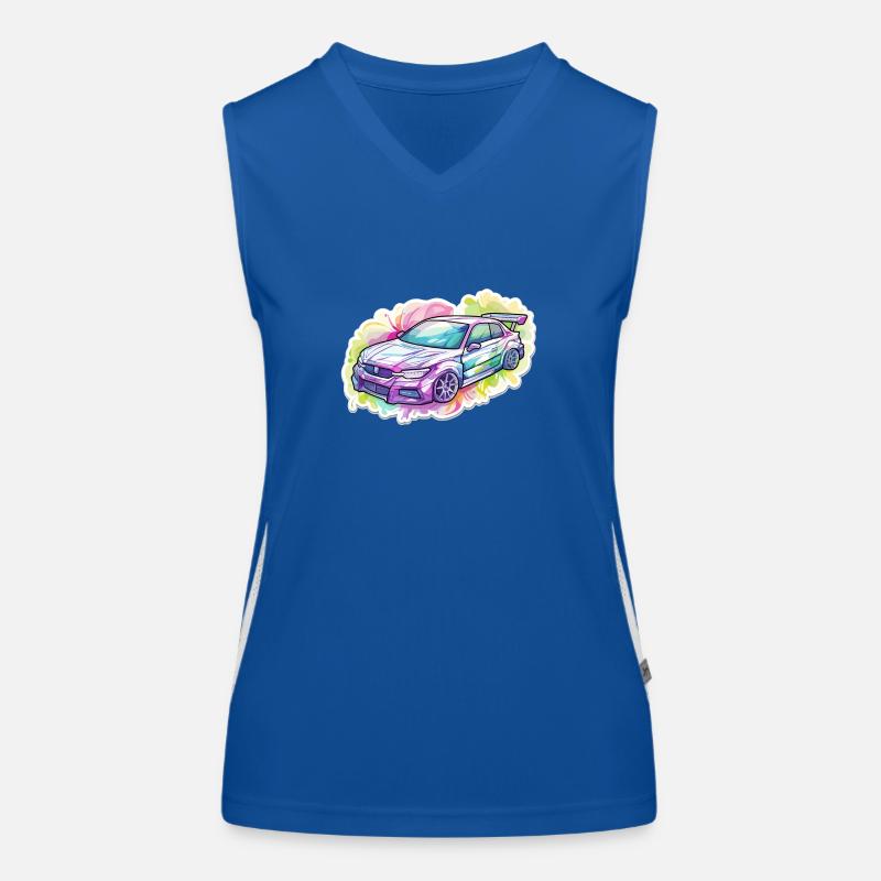 Auto - Illustration Funktionelles Kontrast-Tank Top für Frauen
