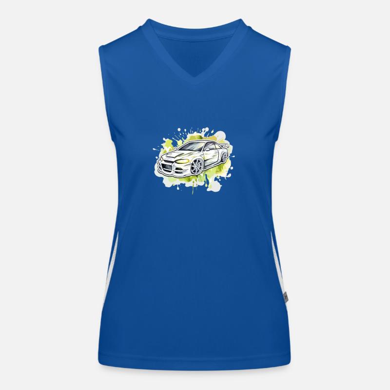 Auto - Illustration Funktionelles Kontrast-Tank Top für Frauen