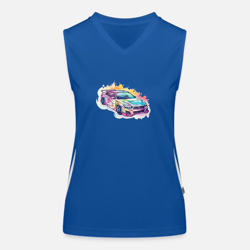 Auto - Illustration Funktionelles Kontrast-Tank Top für Frauen