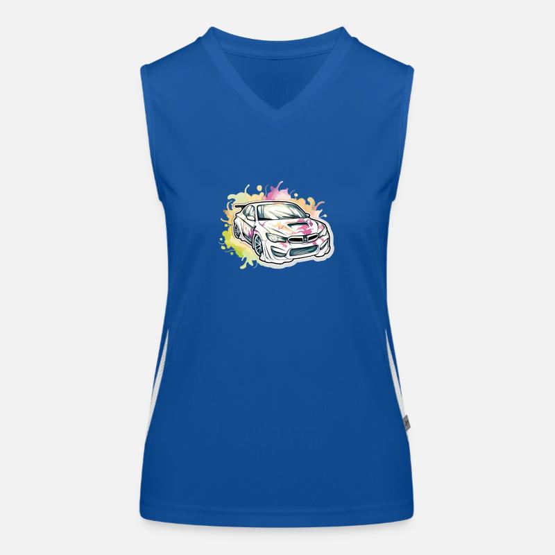 Auto - Illustration Funktionelles Kontrast-Tank Top für Frauen