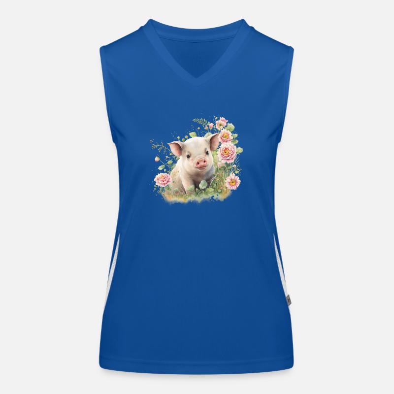 SCHWEIN Funktionelles Kontrast-Tank Top für Frauen