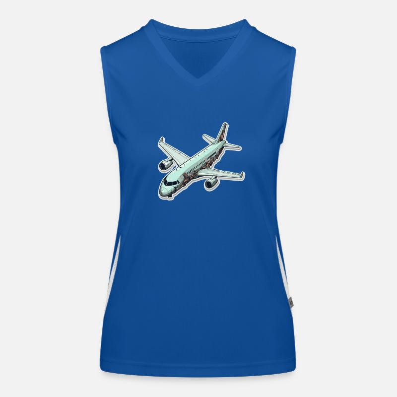 Avion - illustration Débardeur respirant contrasté Femme