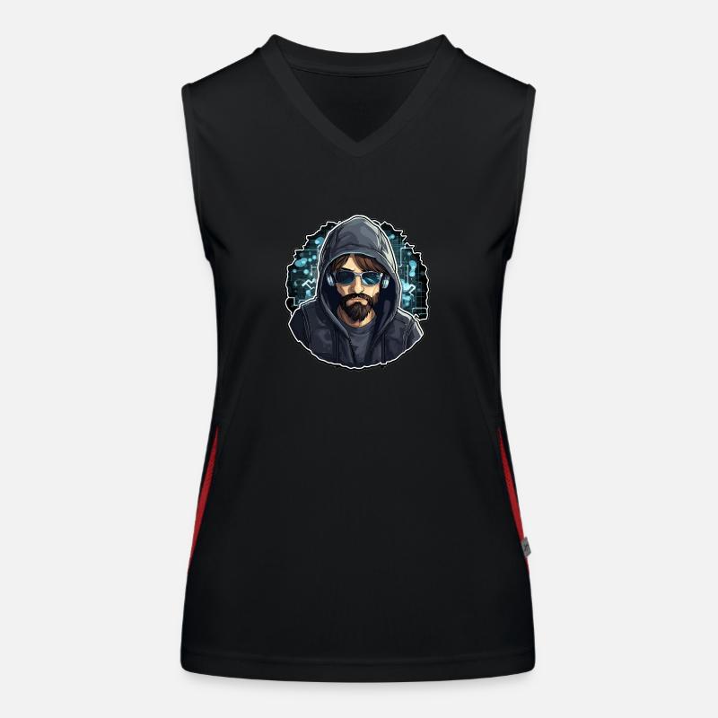 Ethical Hacker - Illustration Women's Functional Contrast Tank Top