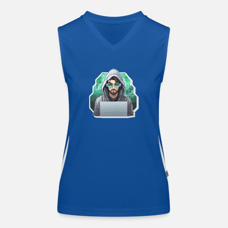 Ethical Hacker - Illustration Women's Functional Contrast Tank Top