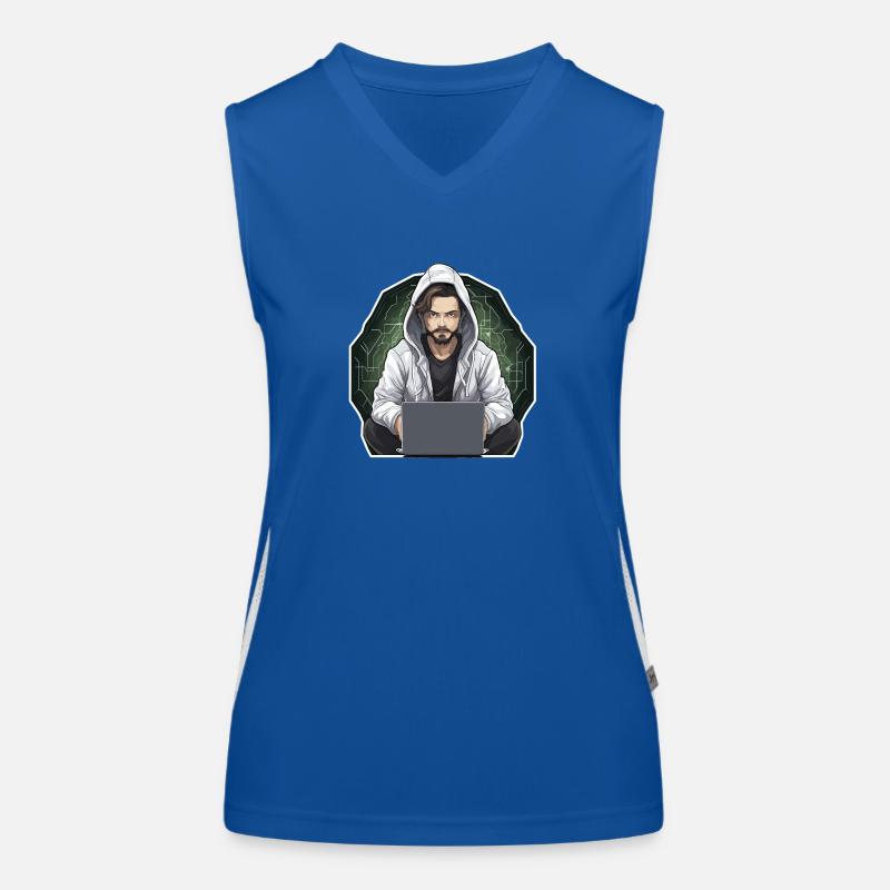 Ethical Hacker - Illustration Funktionelles Kontrast-Tank Top für Frauen