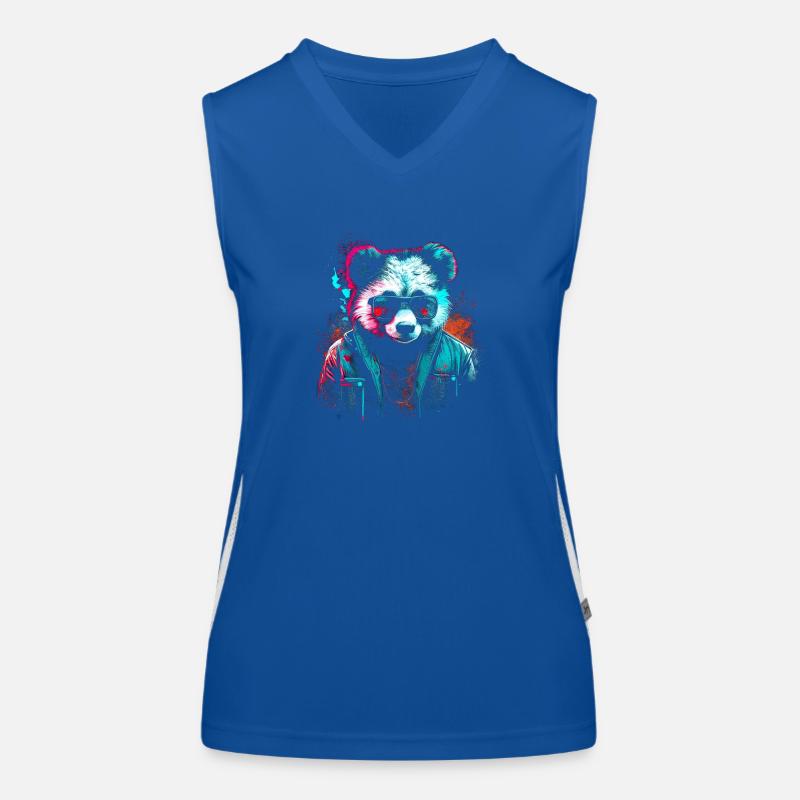 Cyberpunk-Panda Funktionelles Kontrast-Tank Top für Frauen