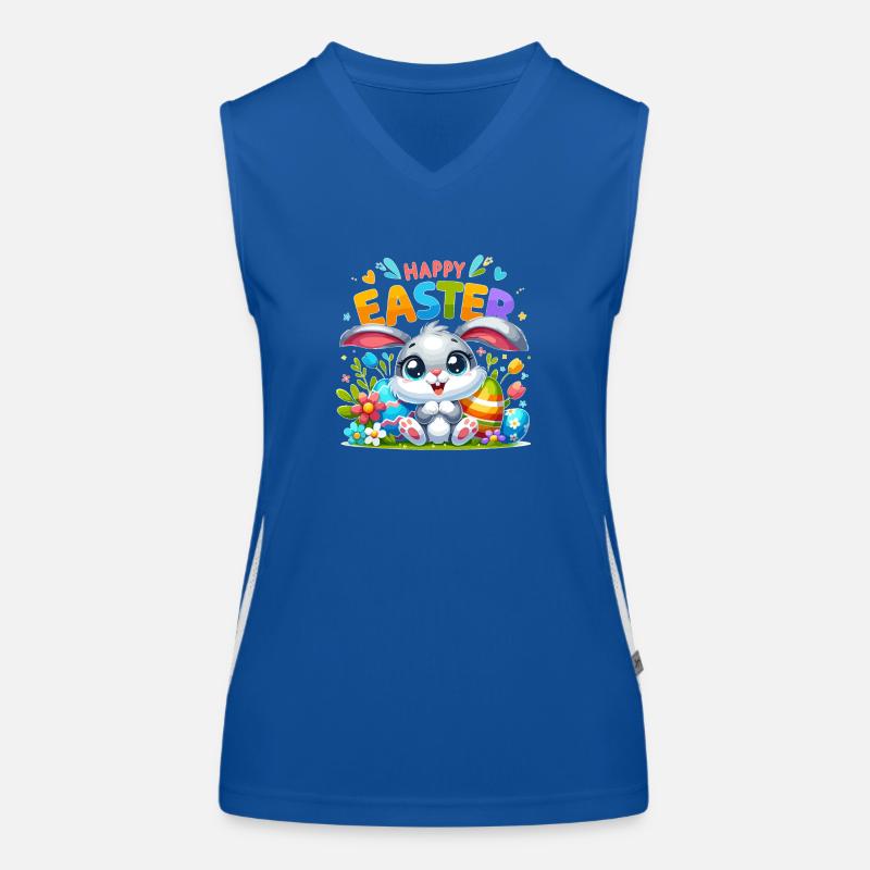 Happy Easter - Easter Bunny Illustration Funktionelles Kontrast-Tank Top für Frauen