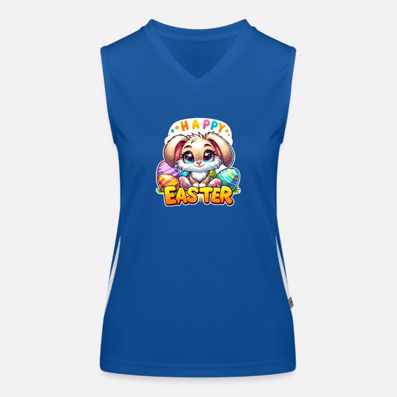 Happy Easter - Easter Bunny Illustration Funktionelles Kontrast-Tank Top für Frauen
