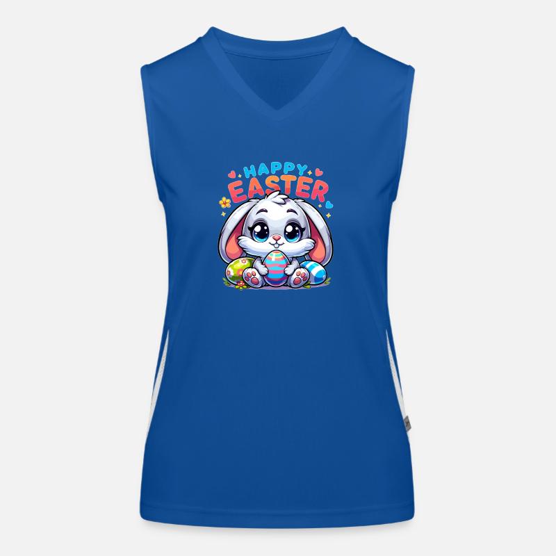 Happy Easter - Easter Bunny Illustration Funktionelles Kontrast-Tank Top für Frauen