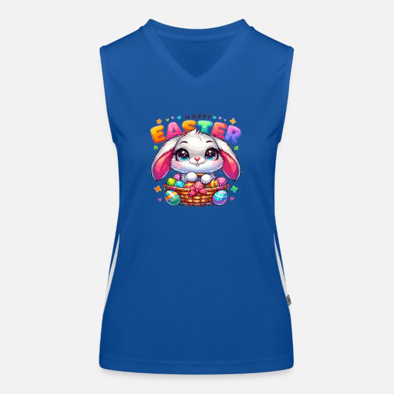 Happy Easter - Easter Bunny Illustration Funktionelles Kontrast-Tank Top für Frauen