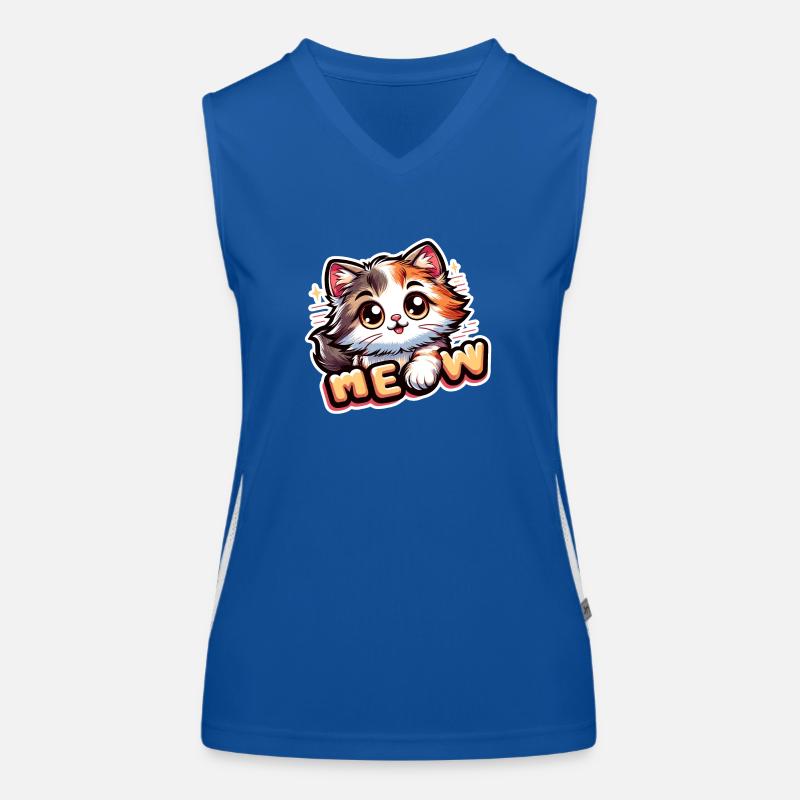 Miaou - Illustration de chat Débardeur respirant contrasté Femme