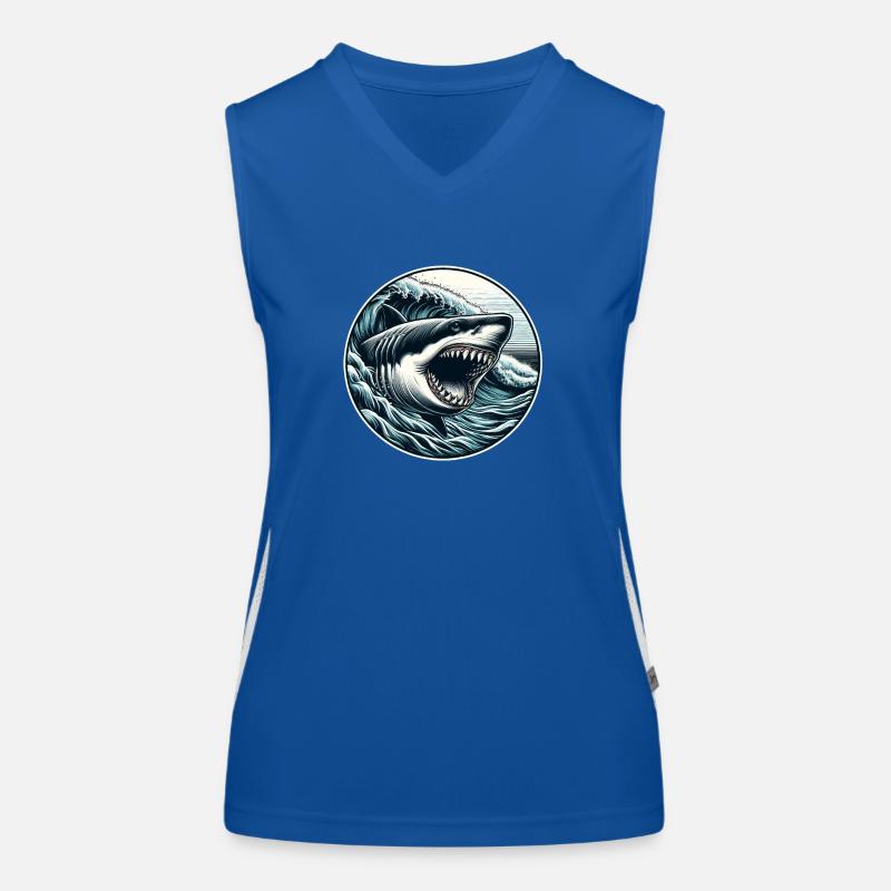Great white shark Women's Functional Contrast Tank Top