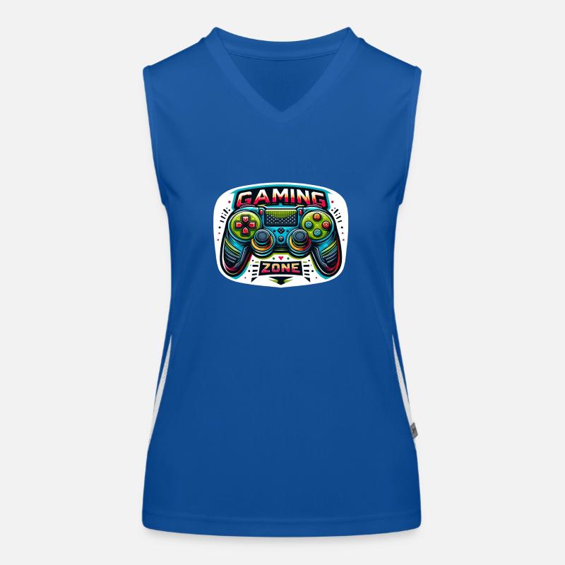 Gaming Zone - Controller Illustration Funktionelles Kontrast-Tank Top für Frauen