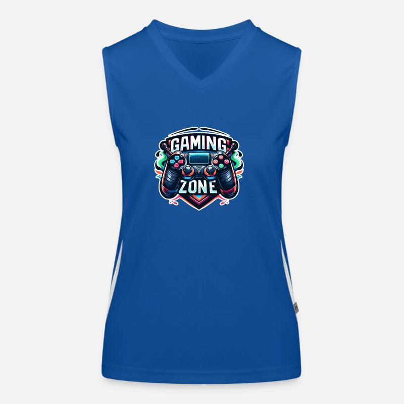 Gaming Zone - Controller Illustration Women's Functional Contrast Tank Top
