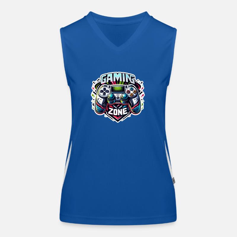 Gaming Zone - Controller Illustration Women's Functional Contrast Tank Top