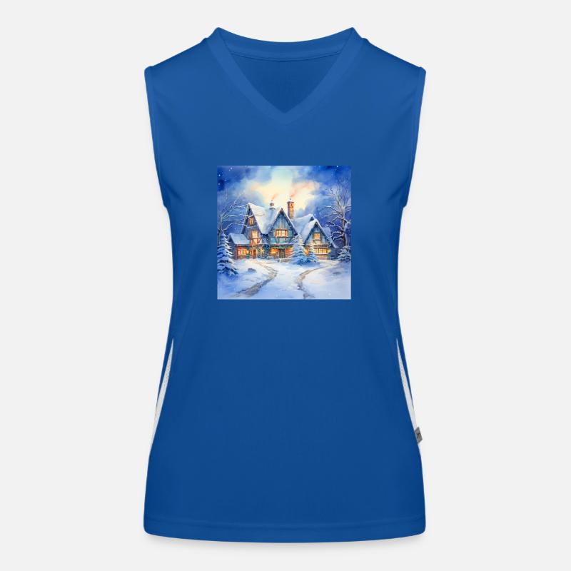 Maison enneigée Débardeur respirant contrasté Femme
